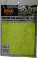 Ergodyne - Size L/XL High Visibility Lime Mesh General Purpose Vest - 44 to 52" Chest, ANSI/ISEA 107, Hook & Loop Closure, 1 Pocket, Polyester - Exact Tool & Supply