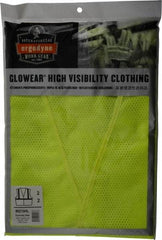 Ergodyne - Size 2X/3XL High Visibility Lime Mesh General Purpose Vest - 52 to 58" Chest, ANSI/ISEA 107, Hook & Loop Closure, 1 Pocket, Polyester - Exact Tool & Supply