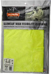Ergodyne - Size L, Lime, High Visibility, Short Sleeve T-Pocket, - 38 to 42" Chest, 1 Pocket, Polyester - Exact Tool & Supply