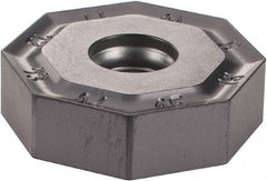 Iscar - ONMU080608 MM Grade IC908 Carbide Milling Insert - TiAlN Finish, 0.2362" Thick, 0.7953" Inscribed Circle, 0.8mm Corner Radius - Exact Tool & Supply