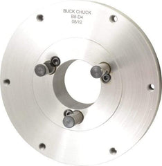 Buck Chuck Company - Adapter Back Plate for 8" Diam Self Centering Lathe Chucks - D1-4 Mount, 2.03" Through Hole Diam, 4.73mm ID, 8.13" OD, 1.068" Flange Height, Steel - Exact Tool & Supply