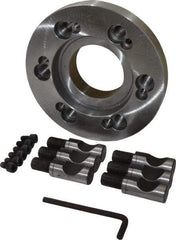 Buck Chuck Company - Adapter Back Plate for 10" Diam Self Centering Lathe Chucks - D1-6 Mount, 2.94" Through Hole Diam, 6.349" OD, 1-3/4" Flange Height, Steel - Exact Tool & Supply