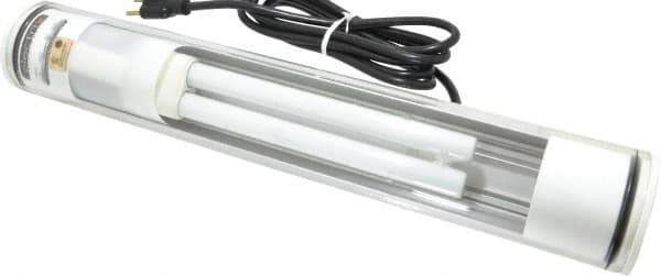 Electrix - 13 NEMA Rated, 18 Watt, Tube Machine Light - Bracket Mount, 9 Ft. Cord, 17 Inch Tube, Integrated Ballast, Black - Exact Tool & Supply