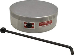 Suburban Tool - Standard Pole Round Permanent Magnetic Rotary Chuck - 9-1/4" Wide x 3" High, Ceramic - Exact Tool & Supply