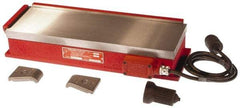 Suburban Tool - 36-1/2" Long x 12" Wide x 3-1/4" High, 300 Watts, Rectangular, Electromagnetic Chuck - 1/8" Pole Width, Longitudinal Pole Alignment - Exact Tool & Supply
