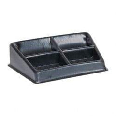 Bayhead Products - 8-1/2" Wide x 3" High x 8-1/2" Deep, Small Parts Assembly Tray - Plastic Frame, 2 Compartments, 4-1/2" Wide x 6-1/2" Deep Bin - Exact Tool & Supply