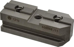 Bison - 12 to 12-1/2" Chuck Diam Compatibility, Steel Tongue & Groove Hard Lathe Master Jaws - 3/4" Groove Width, 1.5748" Wide x 4.3307" Long x 1.5354" High - Exact Tool & Supply