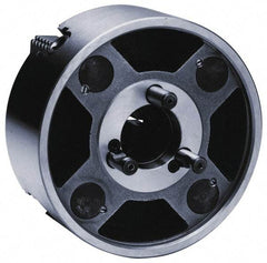 Bison - 4 Jaws, 10" Diam, Independent Manual Lathe Chuck - D1-5 Mount Spindle, Reversible, 2.5591" Through Hole Diam, Cast Iron - Exact Tool & Supply