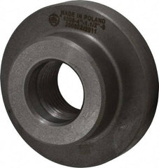 Bison - Adapter Back Plate for 4" Diam Self Centering Lathe Chucks - 1-1/2 - 8 Mount, 1-1/2" Through Hole Diam, 2.677mm ID, 4.095" OD, 0.709" Flange Height, Cast Iron - Exact Tool & Supply