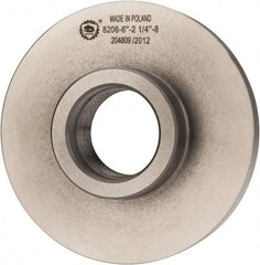 Bison - Adapter Back Plate for 6" Diam Self Centering Lathe Chucks - 2-1/4 - 8 Mount, 2-1/4" Through Hole Diam, 3.189mm ID, 6.535" OD, 0.787" Flange Height, Cast Iron - Exact Tool & Supply
