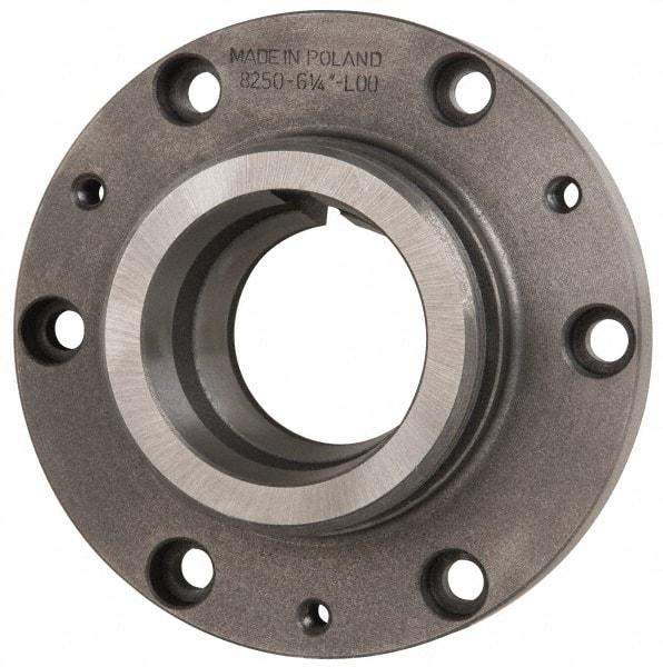 Bison - Adapter Back Plate for 20" Diam Self Centering Lathe Chucks - L-2 Mount, 4.29" Through Hole Diam, 24.82" OD, 3.78" Flange Height, Cast Iron - Exact Tool & Supply