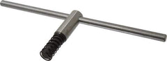 Bison - 16" Chuck Diam Compatibility, Lathe Chuck Key - Compatible with 4-Jaw Chucks, Self Ejecting, 5-33/64" Body Length, 0.6693" Actual Key Square Size - Exact Tool & Supply
