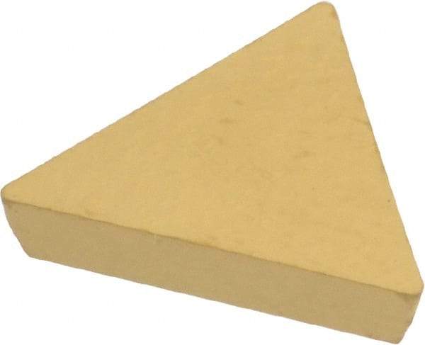 Kennametal - TPU321 Grade KC850 Carbide Turning Insert - TiC/TiCN/TiN Finish, 60° Triangle, 3/8" Inscr Circle, 1/8" Thick, 1/64" Corner Radius - Exact Tool & Supply