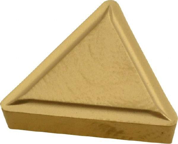 Kennametal - TPMR322 Grade KC850 Carbide Turning Insert - TiC/TiCN/TiN Finish, 60° Triangle, 3/8" Inscr Circle, 1/8" Thick, 1/32" Corner Radius - Exact Tool & Supply