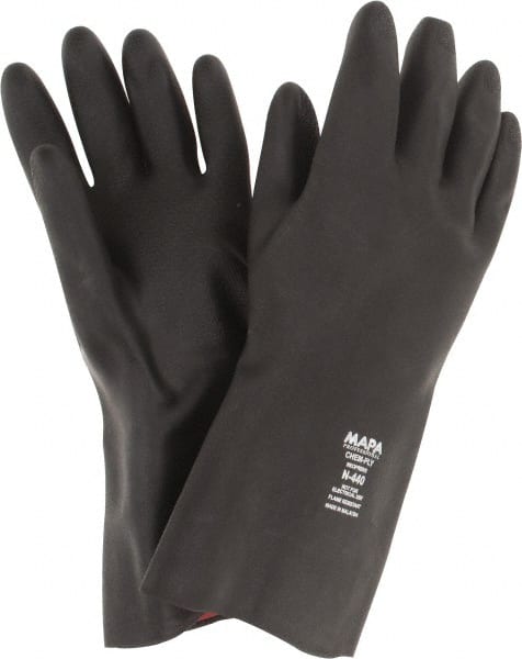 MAPA Professional - Size XL (10), 14" Long, 30 mil, Unsupported, Neoprene Chemical Resistant Gloves - Exact Tool & Supply