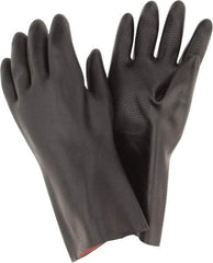MAPA Professional - Size 2XL (11), 14" Long, 30 mil Thick, Neoprene Chemical Resistant Gloves - Textured Finish, Gauntlet Cuff, Black - Exact Tool & Supply