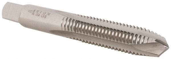Vermont Tap & Die - M10x1.50 Metric, 3 Flute, Bright Finish, High Speed Steel Spiral Point Tap - Plug Chamfer, Right Hand Thread, 2-15/16" OAL, 1-1/4" Thread Length, 9.68mm Shank Diam, 6H Class of Fit, Series 3112M - Exact Tool & Supply