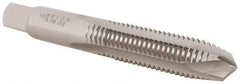 Vermont Tap & Die - M10x1.50 Metric, 3 Flute, Bright Finish, High Speed Steel Spiral Point Tap - Plug Chamfer, Right Hand Thread, 2-15/16" OAL, 1-1/4" Thread Length, 9.68mm Shank Diam, 6H Class of Fit, Series 3112M - Exact Tool & Supply