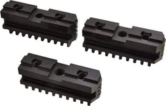 Bison - 12-1/2 to 12" Chuck Diam Compatibility, Steel Tongue & Groove Hard Lathe Master Jaws - 3/4" Groove Width, 1.2598" Wide x 4.3307" Long - Exact Tool & Supply