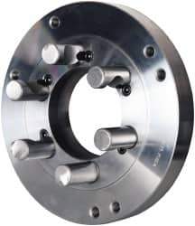 Pratt Burnerd America - Adapter Back Plate for 8" Diam Self Centering Lathe Chucks - D1-6 Mount, 2-1/4" Through Hole Diam, Steel - Exact Tool & Supply