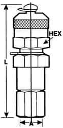 Voss - 9/16 Thread, 6,000 Max psi, Test Point To JIC Swivel - 68mm Long, Pressure Tests - Exact Tool & Supply