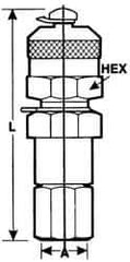 Voss - 9/16 Thread, 6,000 Max psi, Test Point To JIC Swivel - 68mm Long, Pressure Tests - Exact Tool & Supply
