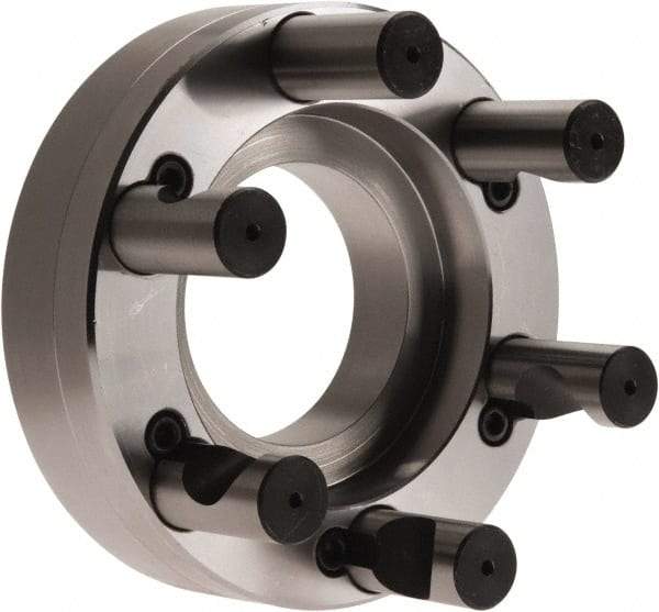 Pratt Burnerd America - Adapter Back Plate for 10" Diam Self Centering Lathe Chucks - D1-6 Mount, 2.86" Through Hole Diam, Steel - Exact Tool & Supply