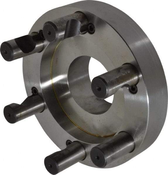 Pratt Burnerd America - Adapter Back Plate for 10" Diam Self Centering Lathe Chucks - D1-8 Mount, 2.86" Through Hole Diam, Steel - Exact Tool & Supply