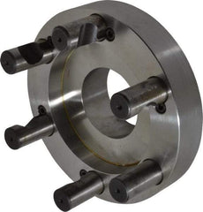 Pratt Burnerd America - Adapter Back Plate for 10" Diam Self Centering Lathe Chucks - D1-8 Mount, 2.86" Through Hole Diam, Steel - Exact Tool & Supply
