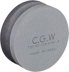 Camel Grinding Wheels - 4" Long x 4" Wide x 1-1/2" Thick, Silicon Carbide Sharpening Stone - Round, Fine Grade, 150 Grit - Exact Tool & Supply