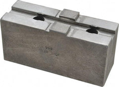 H & R Manufacturing - 12" Chuck Capacity, Tongue & Groove Attachment, Square Soft Lathe Chuck Jaw - Steel, 2-1/2" Btw Mount Hole Ctrs, 4-7/8" Long x 1-3/4" Wide x 2-3/8" High, 1/2" Groove - Exact Tool & Supply