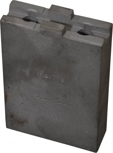 H & R Manufacturing - 5 to 6" Chuck Capacity, Tongue & Groove Attachment, Square Soft Lathe Chuck Jaw - Steel, 1-1/4" Btw Mount Hole Ctrs, 2-3/16" Long x 3/4" Wide x 3-3/8" High, 5/16" Groove - Exact Tool & Supply