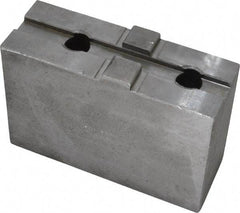 H & R Manufacturing - 15" Chuck Capacity, Tongue & Groove Attachment, Square Soft Lathe Chuck Jaw - Steel, 3" Btw Mount Hole Ctrs, 5-5/8" Long x 2" Wide x 3-13/16" High, 1/2" Groove - Exact Tool & Supply