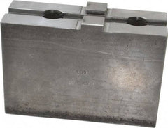 H & R Manufacturing - 18 to 21" Chuck Capacity, Tongue & Groove Attachment, Square Soft Lathe Chuck Jaw - Steel, 3" Btw Mount Hole Ctrs, 5-5/8" Long x 2" Wide x 3-13/16" High, 1/2" Groove - Exact Tool & Supply