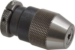 Albrecht - JT1, 1/64 to 1/8" Capacity, Steel Tapered Mount Drill Chuck - Keyless, 1" Sleeve Diam, 1-3/4" Open Length - Exact Tool & Supply