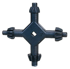 Made in USA - Drill Chuck Key No. K7, K30, KG, KK 4 Way - For Use with 1/4 to 1/2 Inch Light Duty Drill Chucks - Exact Tool & Supply