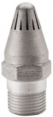 Silvent - Blow Gun High Force Nozzle - 3/8 MPT, 1.81" Hose Length, Aluminum, 145 psi, 238°F - Exact Tool & Supply