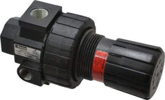 Parker - 3/8 NPT Port, 60 CFM, Zinc Compact Regulator - 2 to 125 psi Range, 250 Max psi Supply Pressure, 1/4" Gauge Port Thread, 2.81" Wide x 6.08" High - Exact Tool & Supply