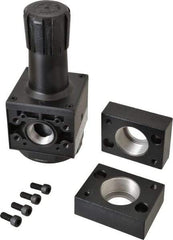 Parker - 1-1/2 NPT Port, 300 CFM, Aluminum Heavy-Duty Regulator - 2 to 125 psi Range, 250 Max psi Supply Pressure, 1/4" Gauge Port Thread, 3.62" Wide x 8.46" High - Exact Tool & Supply