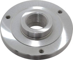 Bison - Adapter Back Plate for 5" Diam Self Centering Lathe Chucks - 1-1/2 - 8 Mount, 1.515" Through Hole Diam, 2.164mm ID, 5" OD, 0.51" Flange Height, Steel - Exact Tool & Supply