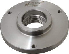 Bison - Adapter Back Plate for 6-1/4" Diam Self Centering Lathe Chucks - 2-1/4 - 8 Mount, 2.26" Through Hole Diam, 3.385mm ID, 38139" OD, 0.59" Flange Height, Steel - Exact Tool & Supply