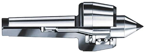 Rohm - MT6 Taper Shank, 4.13" Head Diam Carbide Tipped Live Center - 2,600 Max RPM, 3.22" Head Length, 1.9685" Point Diam, 2.264" Point Len, 3,960 Lb Max Workpc, 13.15" OAL, Standard Point - Exact Tool & Supply