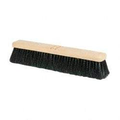 PRO-SOURCE - 18" General Purpose Polypropylene Push Broom - 3" Bristle Length, Plastic Block, Bolt-On Handle Connection, Handle Sold Separately - Exact Tool & Supply