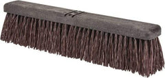 PRO-SOURCE - 18" Heavy Duty Palmyra Push Broom - 4" Bristle Length, Plastic Block, Bolt-On Handle Connection, Handle Sold Separately - Exact Tool & Supply