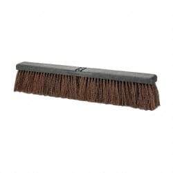 PRO-SOURCE - 24" Heavy Duty Palmyra Push Broom - 4" Bristle Length, Plastic Block, Bolt-On Handle Connection, Handle Sold Separately - Exact Tool & Supply