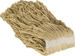 PRO-SOURCE - 1-1/4" White Head Band, Large Blended Fiber Cut End Mop Head - 4 Ply, Clamp Jaw Connection, Use for General Purpose - Exact Tool & Supply