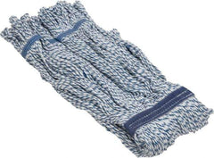 PRO-SOURCE - 1-1/4" White Head Band, Small Synthetic Loop End Mop Head - 4 Ply, Clamp Jaw Connection, Use for Finishing - Exact Tool & Supply