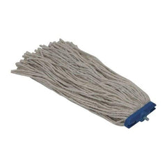 PRO-SOURCE - 1" White Head Band, Large Cotton Cut End Mop Head - 4 Ply, Screw On Connection, Use for Heavy Duty Floor Cleaning - Exact Tool & Supply
