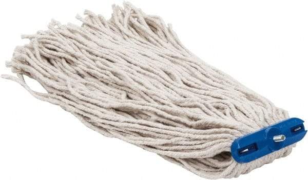 PRO-SOURCE - 1" White Head Band, X-Large Cotton Cut End Mop Head - 4 Ply, Screw On Connection, Use for Heavy Duty Floor Cleaning - Exact Tool & Supply