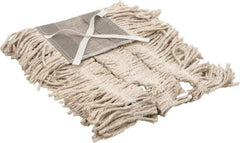 PRO-SOURCE - 36" Long x 5" Wide Yarn Blend Dust Mop Head - Tie-On, White - Exact Tool & Supply